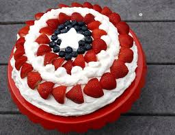 A Strawberry Cake Also Captain America S Shield Nice