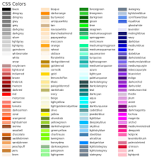 List Of Named Colors Matplotlib 3 1 0 Documentation