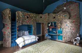 Whether you want to build a simple indoor structure or an impressive backyard maze, take a look at these inspiring rock climbing walls for kids to get you started. Seldom Scene Design In Progress Children Room Girl Eclectic Bedroom Home Climbing Wall