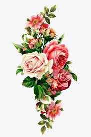 Hand Painted Flowers Png And Clipart Flower Bouquet Drawing Vintage Flowers Flower Painting