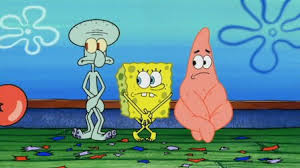 When his friends ask about the bruise, he makes up a story about how he go into a fight. Spongebob Squarepants Netflix