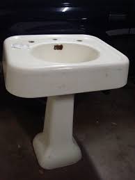 refinishing a cast iron pedestal sink