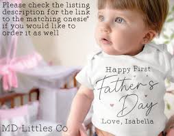 Happy First Father's Day Shirts for Mom, Personalized Father's Day Gifts  From Mom, Mom Shirts for Fathers Day, Matching Mom and Baby Shirts