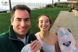 Photo: Jack Beresford's daughter Jana surfs with her sister and friends,  but there's nothing like the surfing ritual she shares with her dad.  “There's a fun little routine we've gotten into, besides