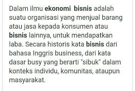 Pengertian Ekonomi Bisnis Brainly Co Id