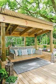 Rustic Pavilion Swing Backyard Oasis Must Have Backyard Seating Backyard Backyard Patio
