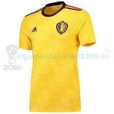 Futbol Originales Tailandia Segunda Camiseta Belgica 2018 Amarillo World Cup Jerseys Jersey Shirt Soccer Jersey