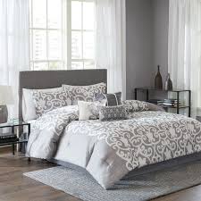 Cloth & canopy luxury designer bedding is known for superb quality and beautiful designs. Lotus Comforter Set In Grey White Comforter Sets Canopy Bedroom White Comforter