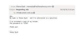 If you emailed your job application, use linkedin to follow up, and make sure your email requests a time and date to schedule a call and talk about the position. Cleverly Disguised Job Application Email Delivers Malicious Payload It Security Guru