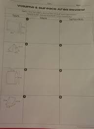 Get and sign gina wilson all things algebra answer key form. Date Volume Surface Area Review Block Part Find Chegg Com