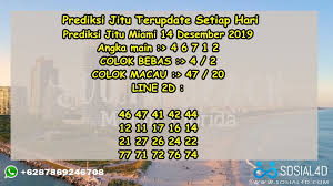 Prediksi Jitu Miami 14 Desember 2019 Sosial4d Miami Hadiah Merida