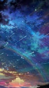 Sunset Rainbow Shooting Stars Iphone 6 Wallpaper Free Wallpapers For Iphone 6 And Iphone 5 Colorful Space Scenery Sky