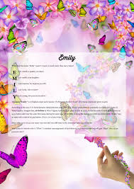 The Meaning Of Name Emily Using Freshness From The Project Pack Flowers Emily Name Names Scrapbook Images