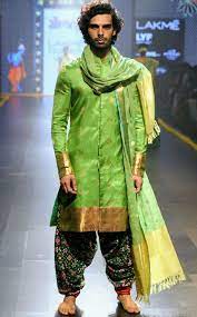 Benarasi Kurta And Patola Dhoti Indian Groom Wear Indian Men Fashion African Men Fashion