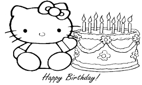 We provide coloring pages, coloring books, coloring games, paintings you can download, favorites, color online and print these happy birthday princess hello kitty for free. Printable Hello Kitty Birthday Coloring Pages Kitten