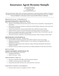 Resume example for professional with sales experience as insurance agent. Insurance Agent Resume Sample Resume Companion