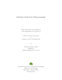 Pdf Sentiment Analysis For Telugu Language