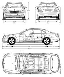 Mercedes Benz S Class 2005 Blueprint Download Free Blueprint For 3d Modeling Benz S Class Benz S Mercedes Benz