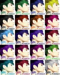 Jerome Russell Punky Hair Dye Color Chart Dyed Hair Punky