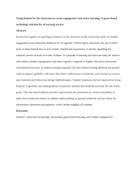 This tool simply uses the kahoot api to get the kahoot's info as if you were starting a kahoot game and shows you the answers, hense why it only works with public kahoots. Pdf Using Kahoot In The Classroom To Create Engagement And Active Learning A Game Based Technology Solution For Elearning Novices