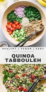Quinoa Tabbouleh With Hemp Hearts Is Light And Healthy Side Or Main Salad Featuring Fresh Parsley Mint Cucu Raw Food Recipes Tabbouleh Recipe Healthy Recipes