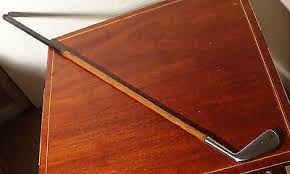 RARE ANTIQUE HICKORY SHAFT GOLF CLUB,FRED JARMAN STOCKPORT GOLF CLUB.  IRON-L.