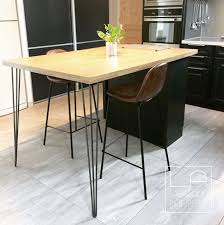 Pied De Table 3 Tiges 90cm Hairpin Legs La Fabrique Des Pieds Ilot Cuisine Table Haute Cuisine Table Bar Cuisine