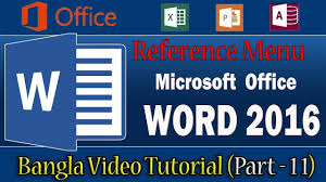 Ms Word 2016 Reference Menu Cross Reference With All Option B Microsoft Word 2016 Ms Word Office Word