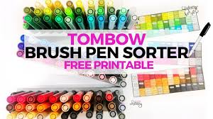 Tombow Color Guide For Marker Organization Free Printable