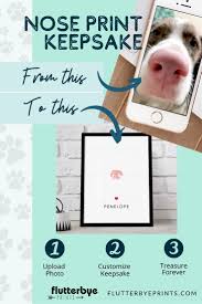 Pet Nose Print Keepsake Made From Your Pet S Nose With Just A Photo Personalized Pet Gifts Dog Mom Gifts Dog Nose Print