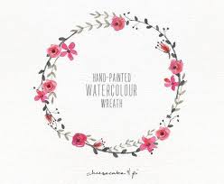 Aquarellkranz Gemalte Blumen Kranz Clipart Von Lisaglanzgraphics Blumen Gemalde Wie Man Blumen Malt Blumen Malen