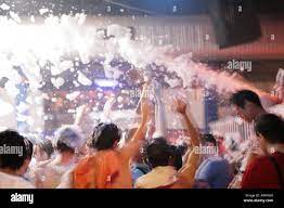 Foam party in a London Nightclub Stock Photo - Alamy