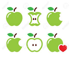 Green Apple Apple Core Bitten Half Vector Icons Sponsored Core Apple Green Icons Vector
