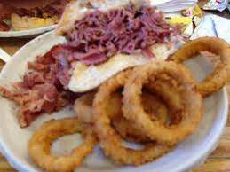The Hat Pastrami And Onion Rings So Much Food