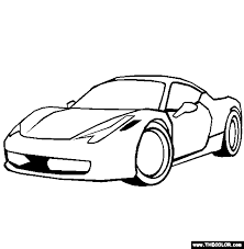 Ferrari 458 Italia Online Coloring Page Ferrari 458 Italia Ferrari 458 Online Coloring Pages