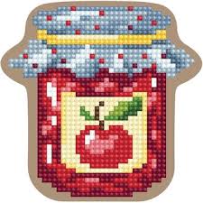 Rainbow lion animal pdf counted cross stitch pattern fantasy wild animals digital cross stitch chart modern lion cross stitch pattern digital counted cross stitch pdf pattern fabric: Rto Apple Jar Wooden Cross Stitch Kit Ehw019 123stitch