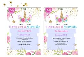 Linda tarjeta de cumpleaños con unicornios para invitar a tus amigos a tu cumple. Como Hacer Invitaciones De Unicornio Para Editar Gratis 2020