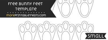 Washes bunny templates to print easter mask printable feet. Bunny Feet Template Small