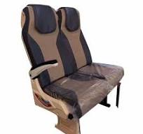 Black And Brown Rexine (Cover) 34Inch High Back Volvo Bus Passenger Seat