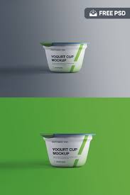 Yogurt Plastic Cup Free Mockup Yogurt Cups Yogurt Mockup