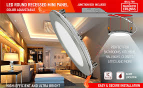 Canless Led Light With J Box 12w 60watt Eqv Dimmable Ic Rated 4000k Color Temperature Selectable 3000k 5000k Ostwin 4inch Led Recessed Light 900 Lm Nickel Finish Etl And Energy Star Housings