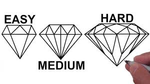How To Draw A Diamond In 3 Different Ways Step By Step Tutorial Easy Diamond Drawing Jewel Drawing Pencil Drawings Easy