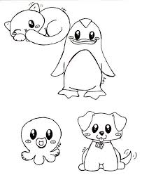 Really Cute Animals By Bakauo On Deviantart Animal Drawings Easy Drawings Anime Drawings