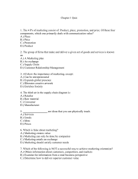 We share it here to help #supplychain leaders. Chapter 1 Quiz 1 The 4 P S Of Marketing Consist Of Product Place