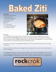 Baked Ziti In You Rockcrok From The Pampered Chef Rock Crock Recipes Pampered Chef Recipes Rockcrok Recipes