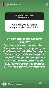There are many treatments for hair loss. Instagram Fashion S Eva Chen Gives Postpartum Hair Loss Advice