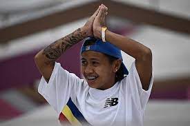 Filipina skater margielyn didal is through to the finals of the women's street event after placing 7th in the preliminaries at the tokyo olympics. 58ug3e6bl0mz0m