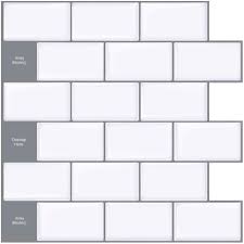 Plus, i'm an avid hgtv and diy network viewer and love to pretend to be a host in my individual glass subway tiles. White 13x12 Premium Stick On Tiles Kitchen Wall Stickers Stickgoo 1 Sheet Peel And Stick Subway Tile Backsplash Tile Stickers Home Kitchen Cate Org