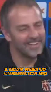 💥“En cada partido pasa lo mismo, es un penalti claro. No necesitas VAR”.  #UCL 🔥 El 'recadito' de Hansi Flick al colegiado del Getafe