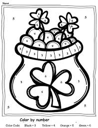 Color By Number St Patrick S Day Worksheet 1 St Patrick Day Activities St Patricks Day Crafts For Kids St Patricks Day